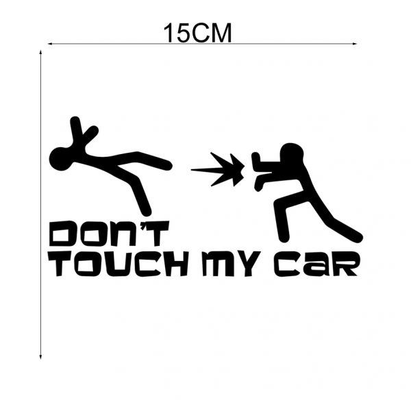 Naklejka nie dotykac samochodu