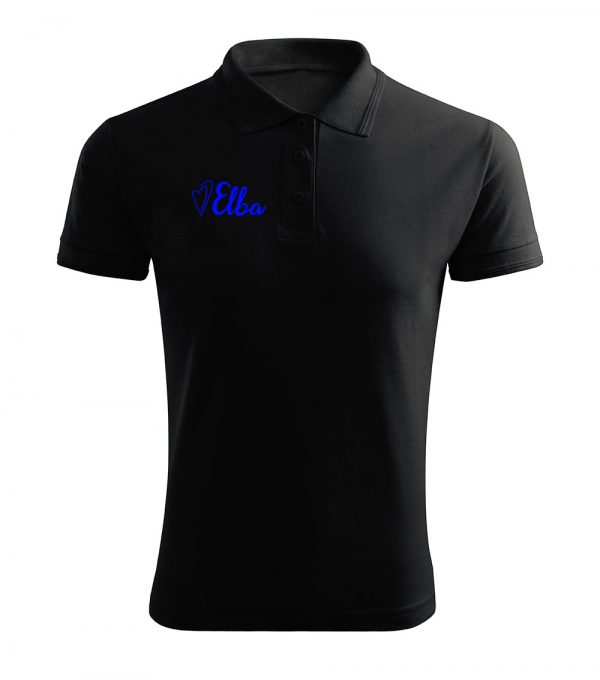 Czarna męska koszulka polo z logo