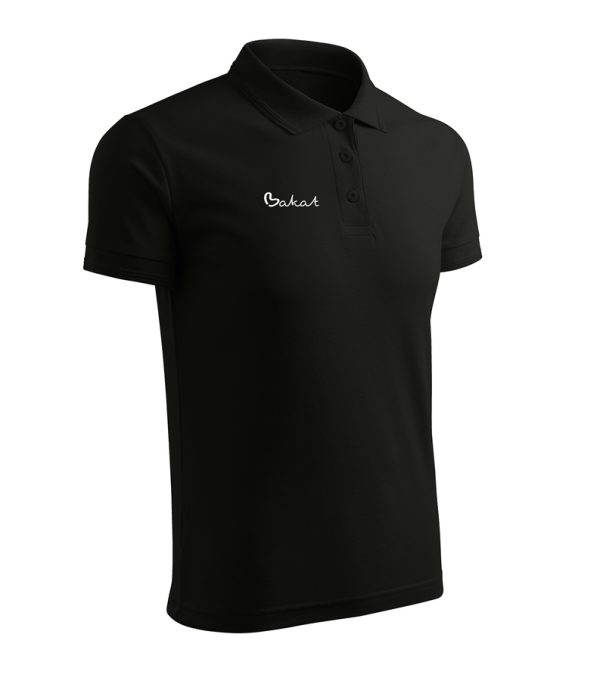 Czarna męska koszulka polo z logo czarna