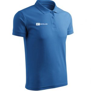 koszulka polo z logo firmy niebieska męska