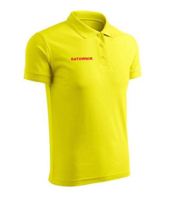 Koszulka polo z logo firmy żółta