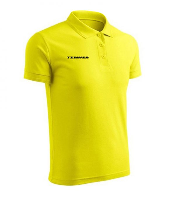 odzież reklamowa z logo koszulka polo żółta męska