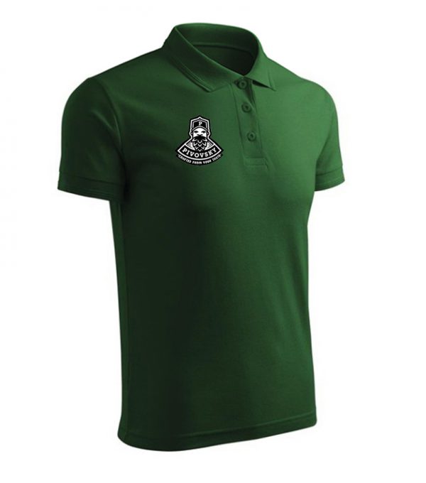 koszulka polo z logo firmy dla pracowników zielona męska