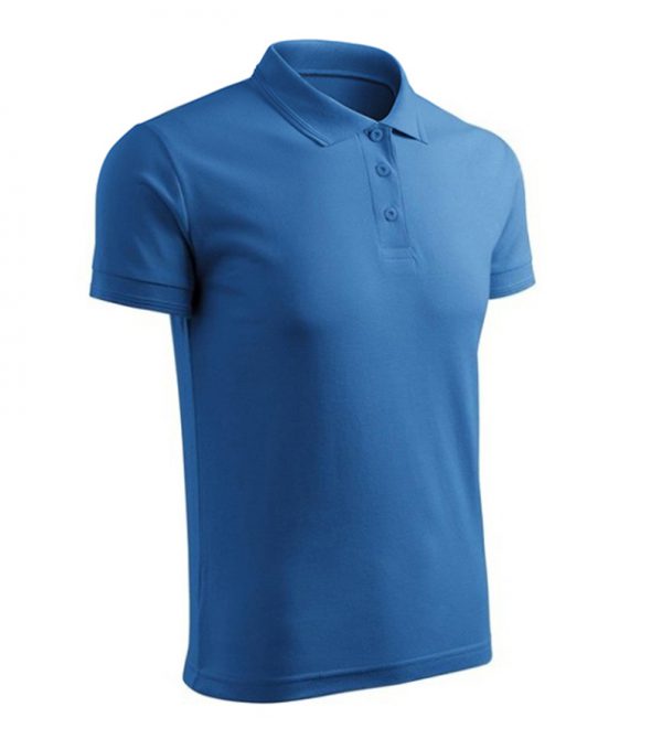 niebieska koszulka polo z logo firmy