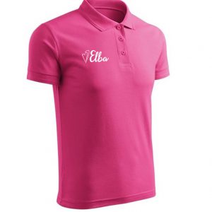 Męska koszulka polo z własnym logo - różowa