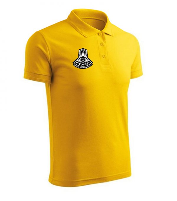 koszulka polo z logo firmy dla pracowników żóła