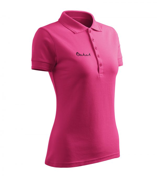 polo damskie - różowa koszulka