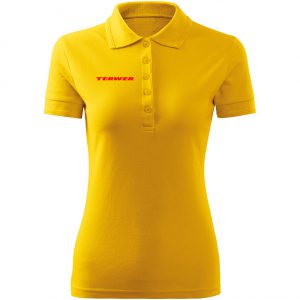 Bluzka polo damska żółta polówka z logo