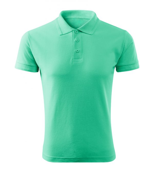 Zielona koszulka polo męska miętowa