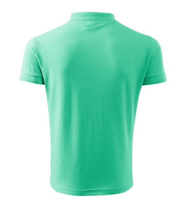 Koszulka polo męska zielona TYŁ