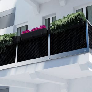 Nowoczesne osłony balkonowe - czarne