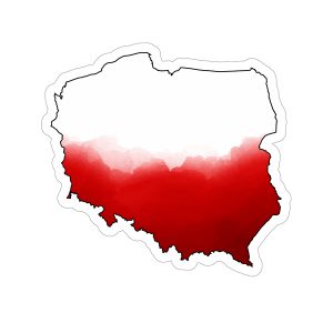 Naklejka w kształcie polski