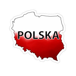 Naklejka kontur Polski